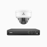 HZ804 - 4K 8 Channel 1 Camera PoE Security System, 4X Optical Zoom, 2.8 - 12 MM Motorized Varifocal Lens, Smart Dual Light Night Vision, Motion Detection 2.0, Built-In Microphone, Siren & Strobe Alarm, Upgraded Version